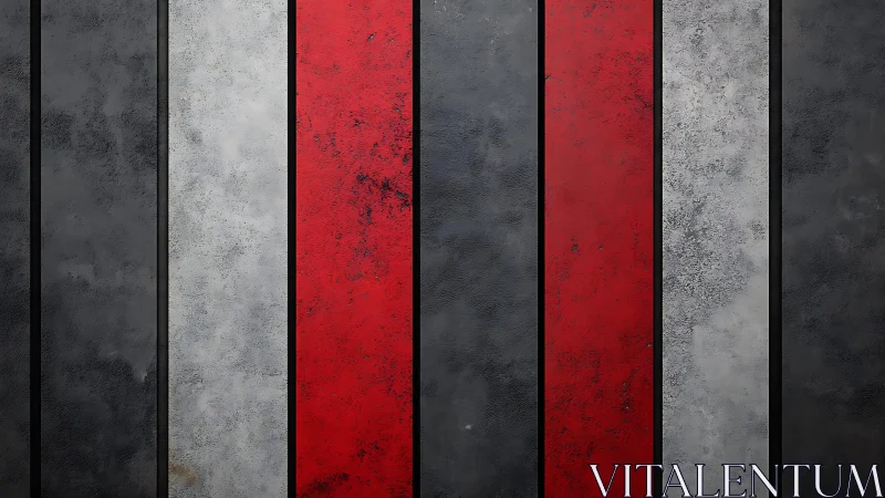 Grunge Vertical Striped Pattern in Red, Gray, and Black Tones.