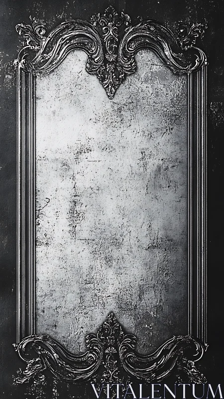 Baroque silver frame quietly waits to host a dramatic story