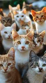 A Chorus of Curious Cats Gather Together.