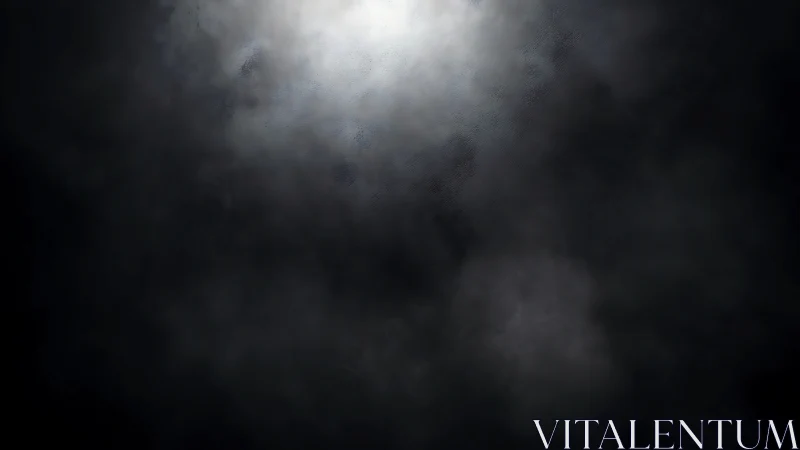 Moonlit mist halo drifting through a brooding midnight void.