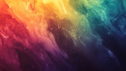 Cosmic rainbow currents drifting through liquid starlight.