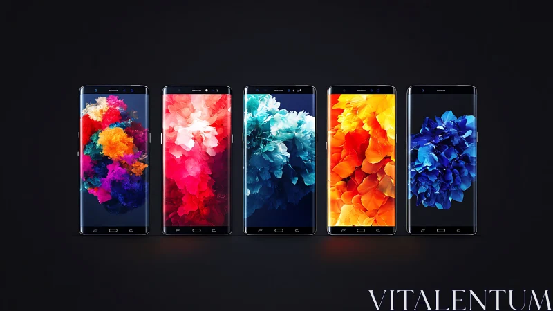 Color-rich smartphone lineup showcases vivid OLED displays.