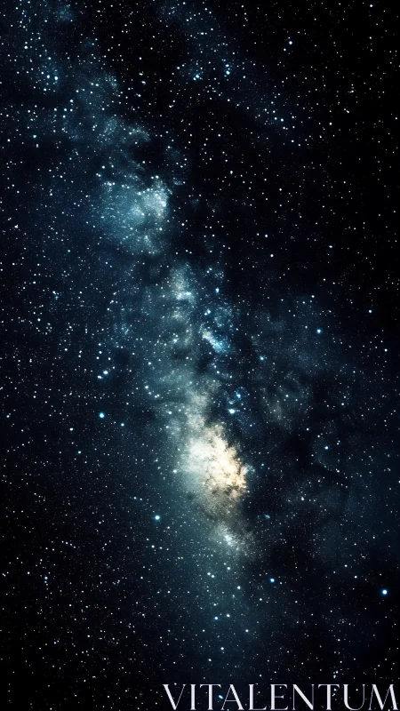 Milky Way galactic core framed by dense stellar field.