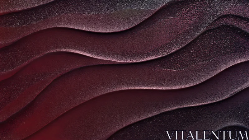 Velvet dunes roll softly through a crimson twilight tide