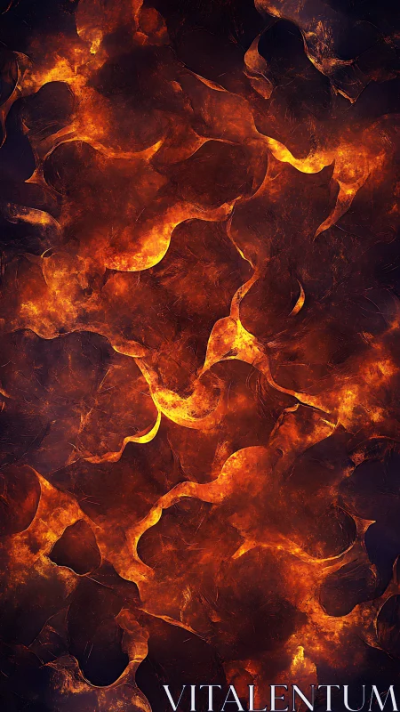 Molten Lava Abstract Texture. Fiery Dynamics.