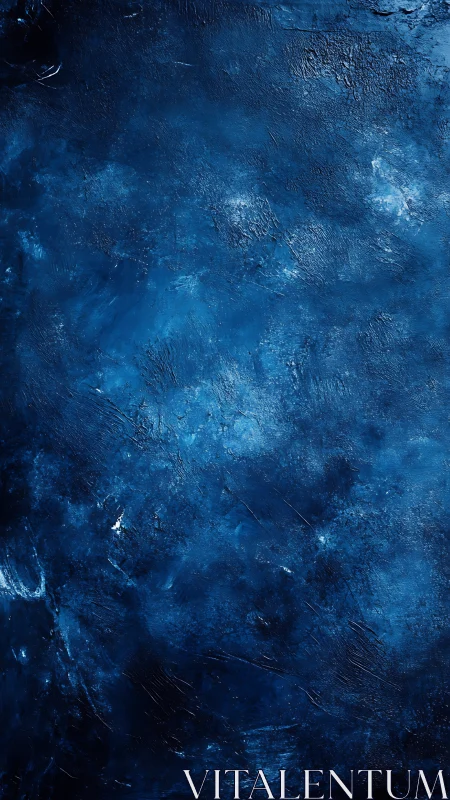 Midnight blue textured abstract evokes deep cosmic calm