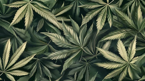 Overlapping serrated foliage forms dense radial leaf pattern