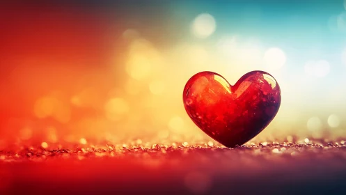 Crystalline Heart Ablaze: Love Incarnate in Molten Light.