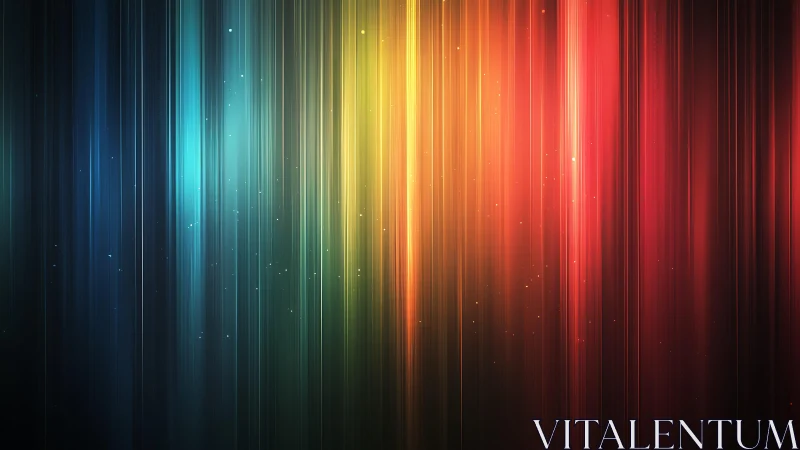Vibrant abstract light streaks in rainbow gradient digital art.
