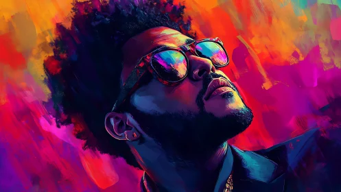 Color-drenched portrait celebrates bold confidence and style