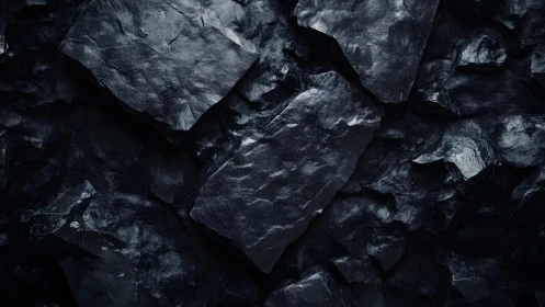 Dark slate stone texture background with realistic 3D effect.