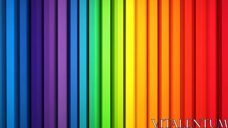 Vertical rainbow color panels in clean geometric layout.