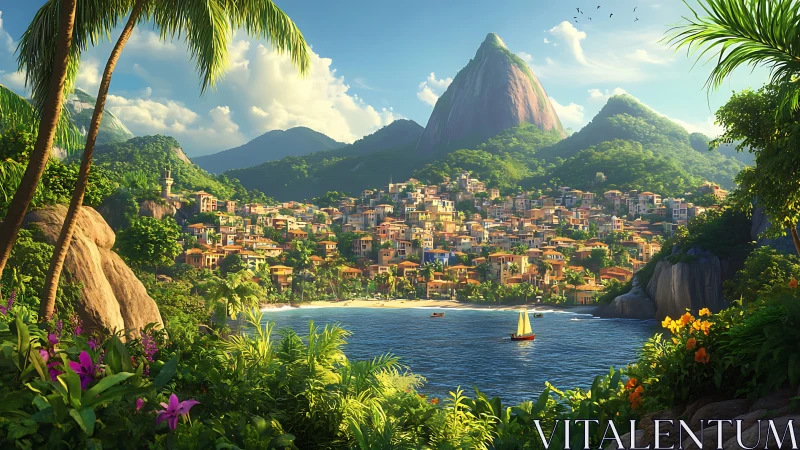 Tropical Paradise: Where Mountains Meet the Sea.