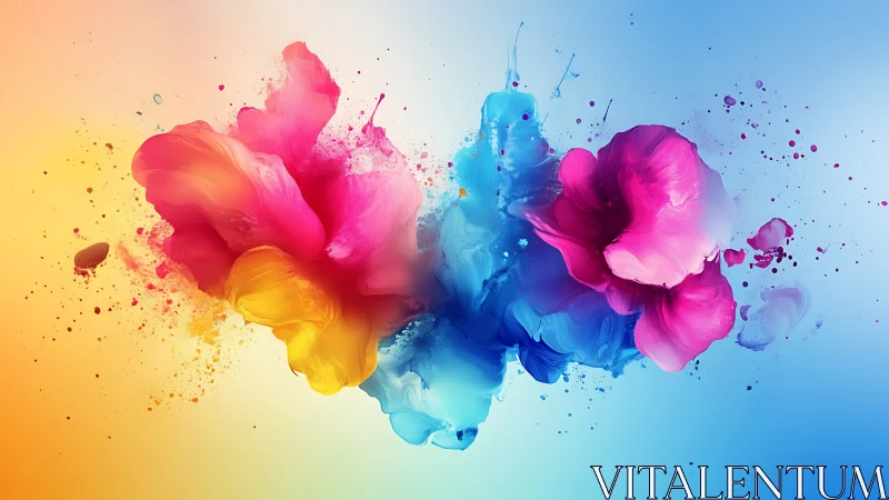 Color storms collide midair and bloom into liquid fireworks