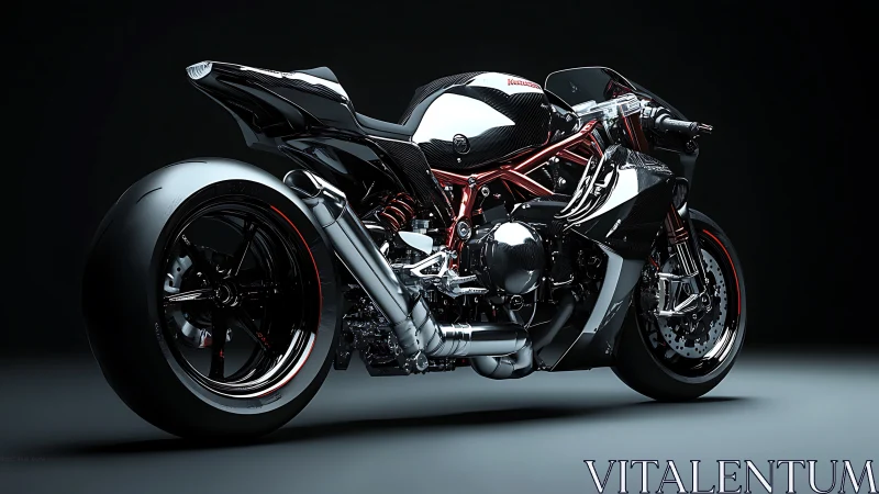 Custom superbike render shows detailed rear three quarter view