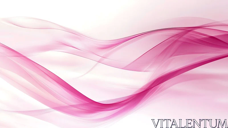 Layered magenta waveforms form translucent flowing vector ribbons