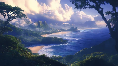 Paradise Cove: Where Emerald Cliffs Kiss Sapphire Seas.