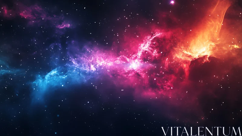 Tri-chromatic nebular filament renders dynamic interstellar plasma flow