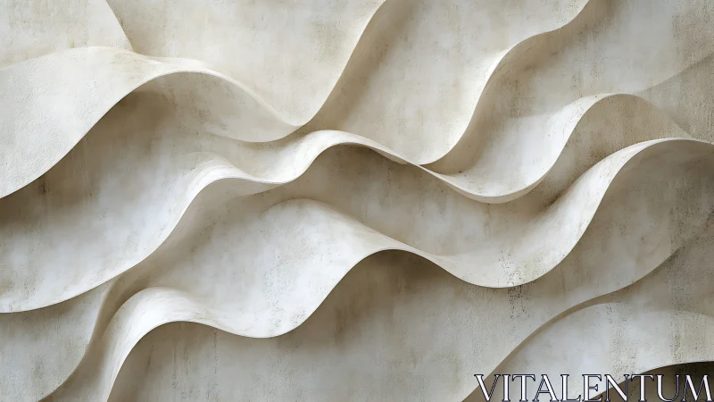 Creamy concrete waves curl into soft architectural rhythm.