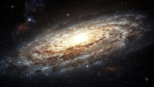 Spiral galaxy swirls like a luminous whirlpool of ancient fire