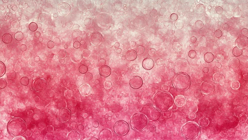 Translucent circular forms on pink to white gradient field.
