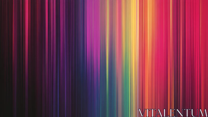 Vertical light spectrum forms dense neon gradient curtain