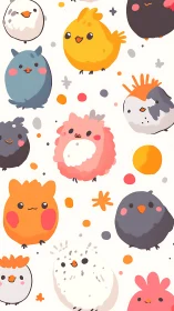 Plump Pudgy Birds: A Rainbow Flock of Joy.