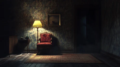 Soft lamplight welcomes you into a quietly mysterious room