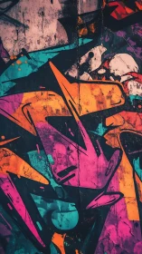 Bold neon graffiti splashes color and energy across concrete.