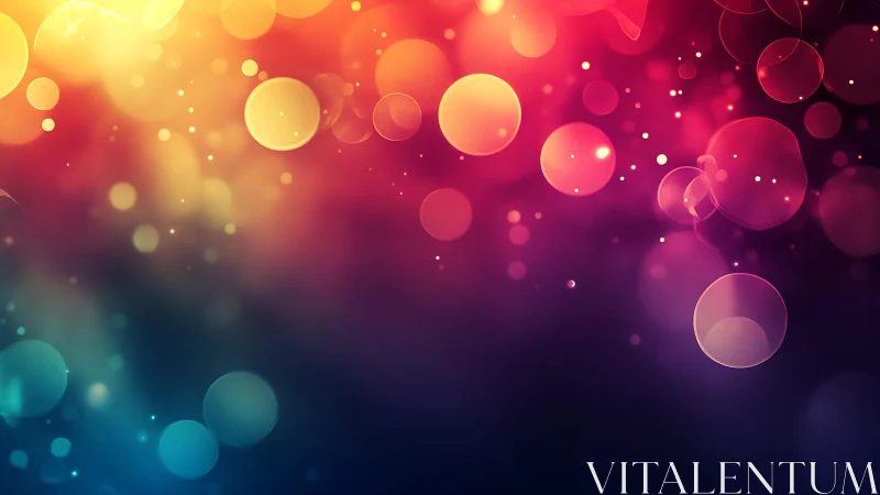 Colorful abstract bokeh lights background in vibrant gradient style.