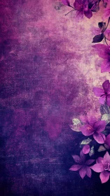 Magenta Reverie: Floral Whispers Dance Through Textured Twilight