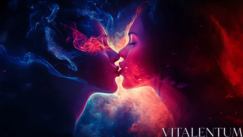 Neon Breath: Electric Kiss Between Dimensions.