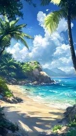 Tropical Beach Paradise Awaits in Sunny Coastal Waters