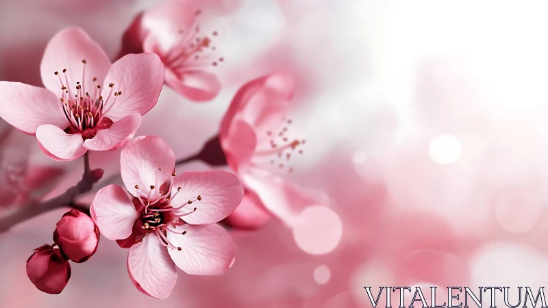 Cherry Blossoms Whisper Pink Dreams.