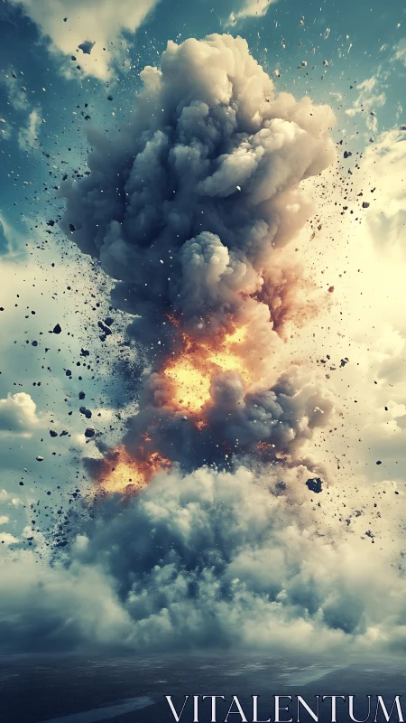 Explosive Cloud Collision: Dramatic Sky Eruption