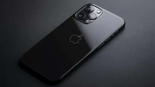 Sleek Black iPhone Pro in Studio Light.