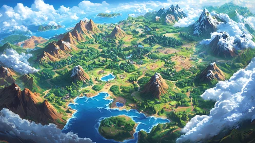 Fantastical Mountain Kingdom in the Clouds.