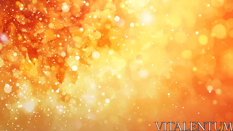 Warm Abstract Bokeh Background in Orange and Yellow Tones.