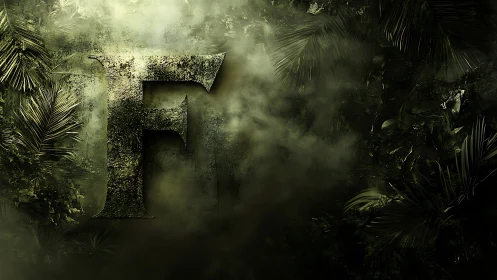 Ancient Stone Gateway Draped in Mystery and Jungle.