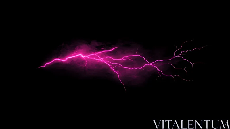 Electric magenta lightning crackles across deep black space.