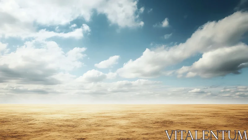 Endless sand converses with a drifting cathedral of clouds