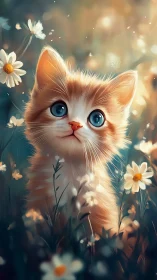 Ginger Whisker Dreams Among Daisy Fields.