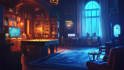 Velvet twilight divides gamer&rsquo;s den from scholar&rsquo;s refuge