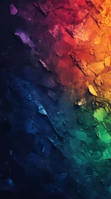 Prismatic fractured texture with oblique multicolor gradient field.