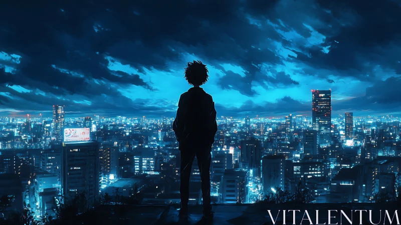 Midnight dreamer measures the city in restless neon blues