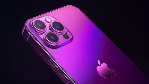 Pink-to-Purple iPhone 14 Pro Max Showing Triple-Lens Camera Array.