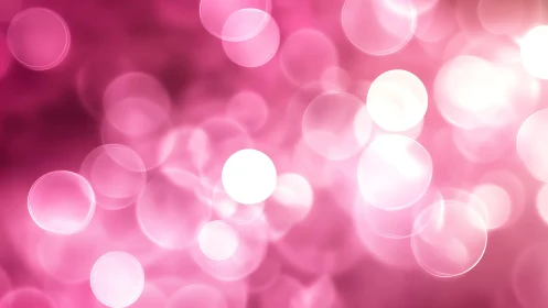 Pink bokeh light abstract background with soft glowing circles.