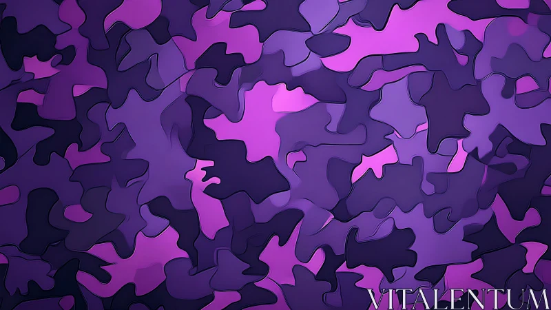 Neon night camouflage in rippling violet dream layers.