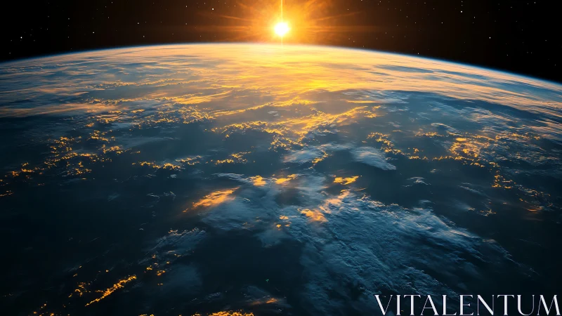 Sunrise brushes Earth&rsquo;s rim with molten watercolor light