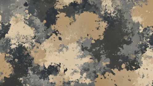 Abstract camouflage background in muted earth tones, digital art.